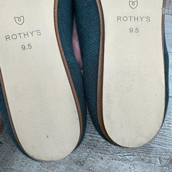 Rothy's The Merino Wool Loafer Flats Womens Size 9.5 9 1/2 Ivy Green Slip On - Picture 11 of 11